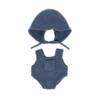 Miniland Doll Knitted Navy Romper - 21cm