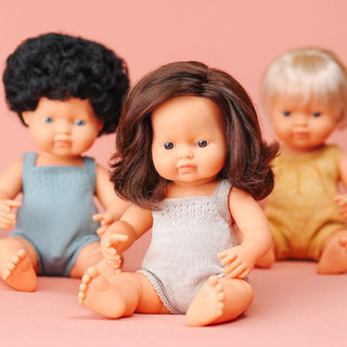 Miniland Black Haired Boy Doll - Poplar 38cm