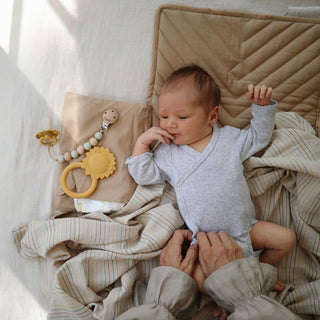 Mushie Teether - Lion Soft Yellow