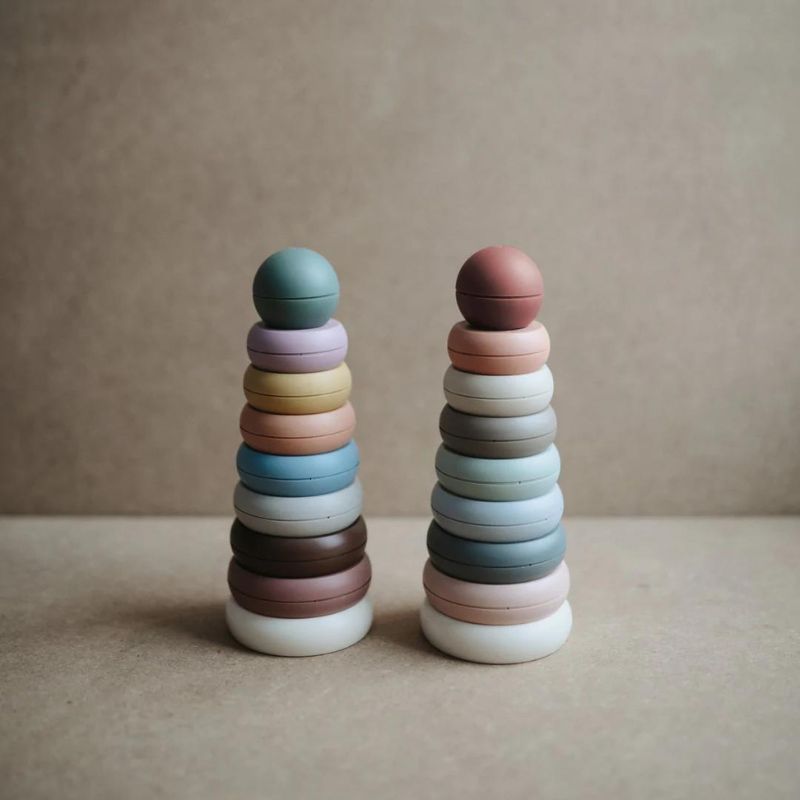 Mushie Stacking Ring Tower - Rustic