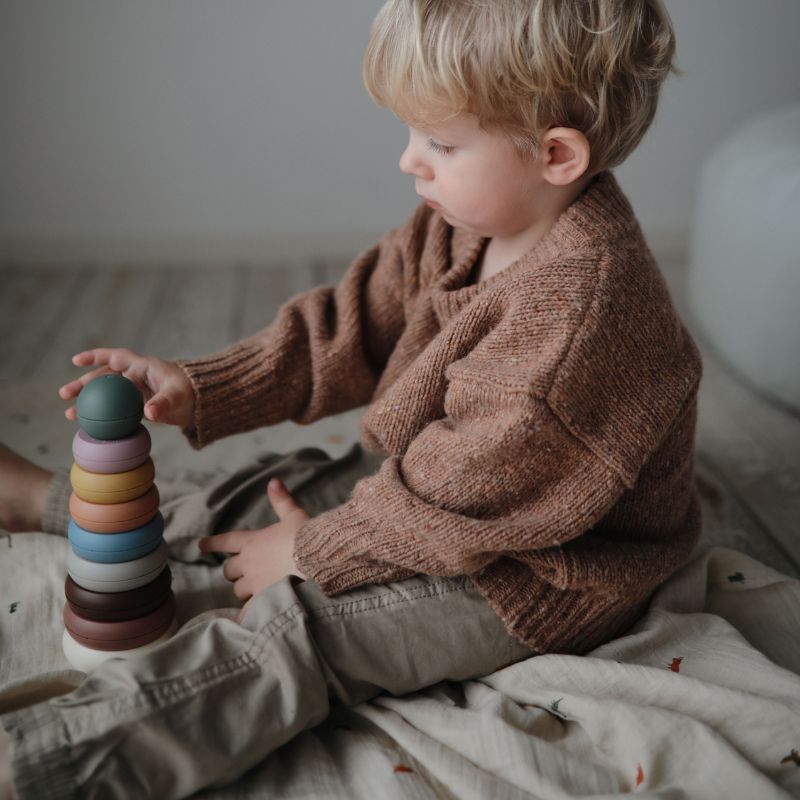 Mushie Stacking Ring Tower - Rustic