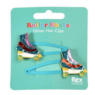 Rex London Roller Skate Glitter Hair Clips