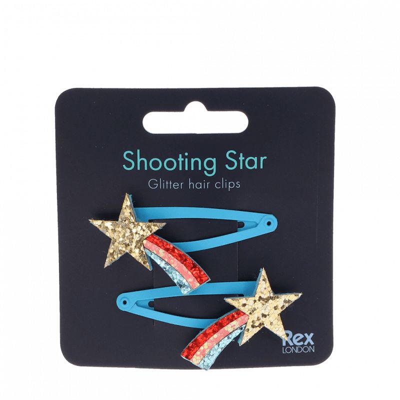 Shooting Star Glitter Hair Clips