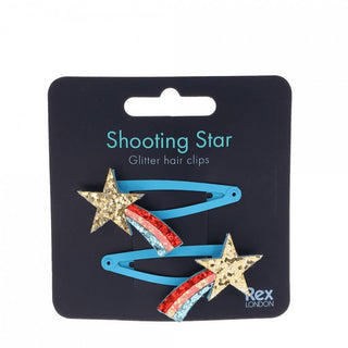 Rex London Shooting Star Glitter Hair Clips