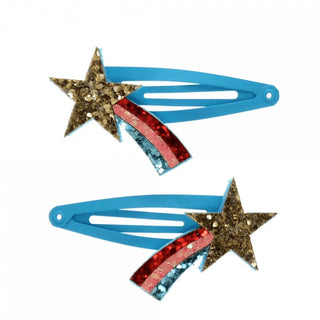 Rex London Shooting Star Glitter Hair Clips