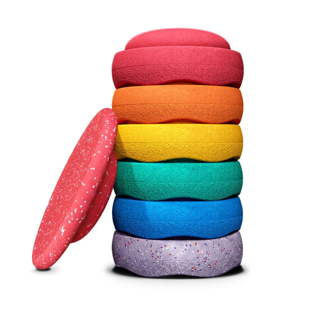 Stapelstein Winter Special Stepping Stones 6+1 Set - Rainbow
