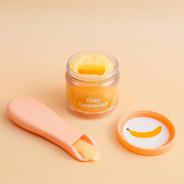 Tiny Harlow Tiny Tummies Banana Custard Food Jar & Spoon Set