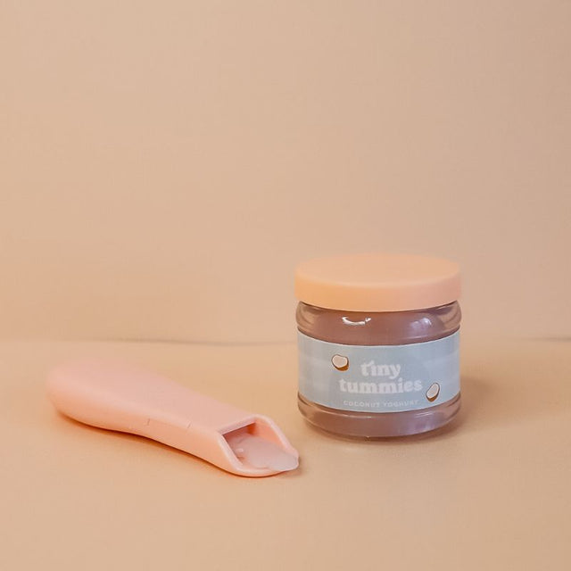 Tiny Harlow Tiny Tummies Coconut Yogurt Jar & Spoon Set
