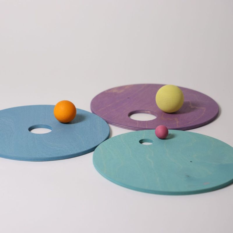 Stapelstein x Grimm's Rolling Discs - Cool Pastel