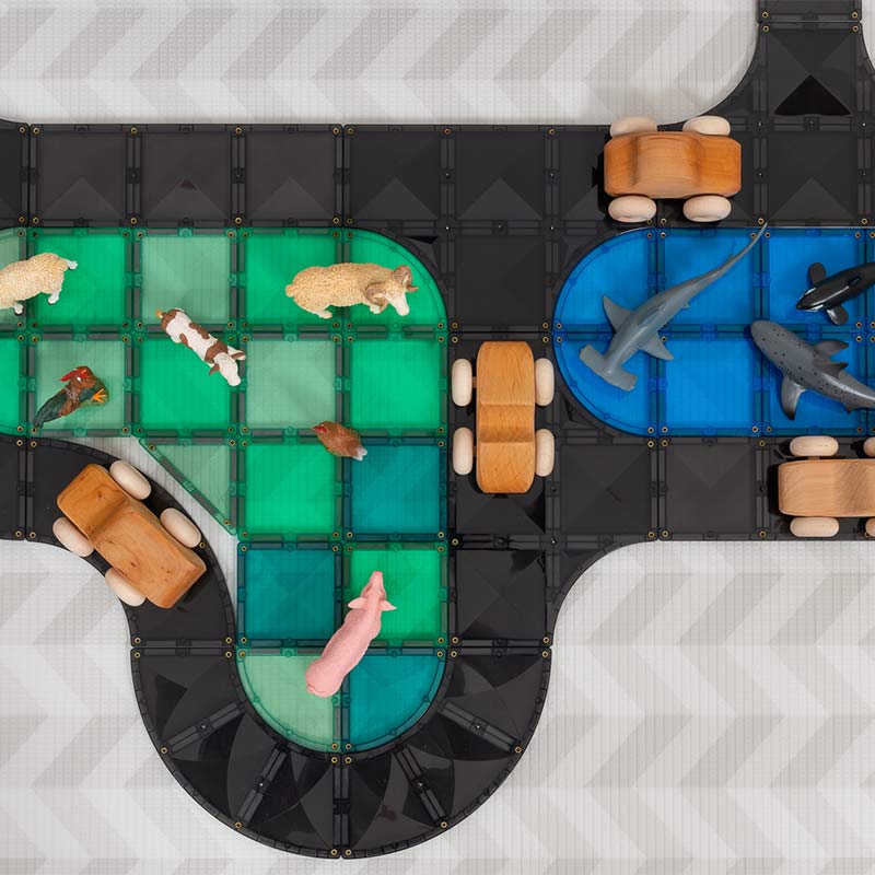 Connetix Tiles - 48 Piece Roads Creative Pack