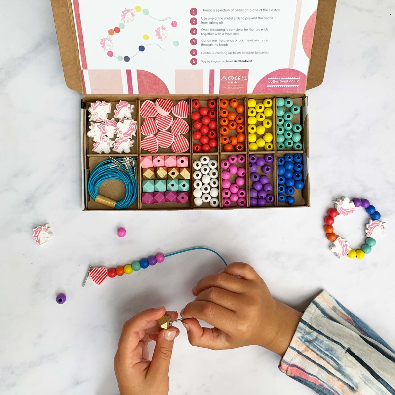 Cotton Twist Bracelet Making Kit - Unicorns