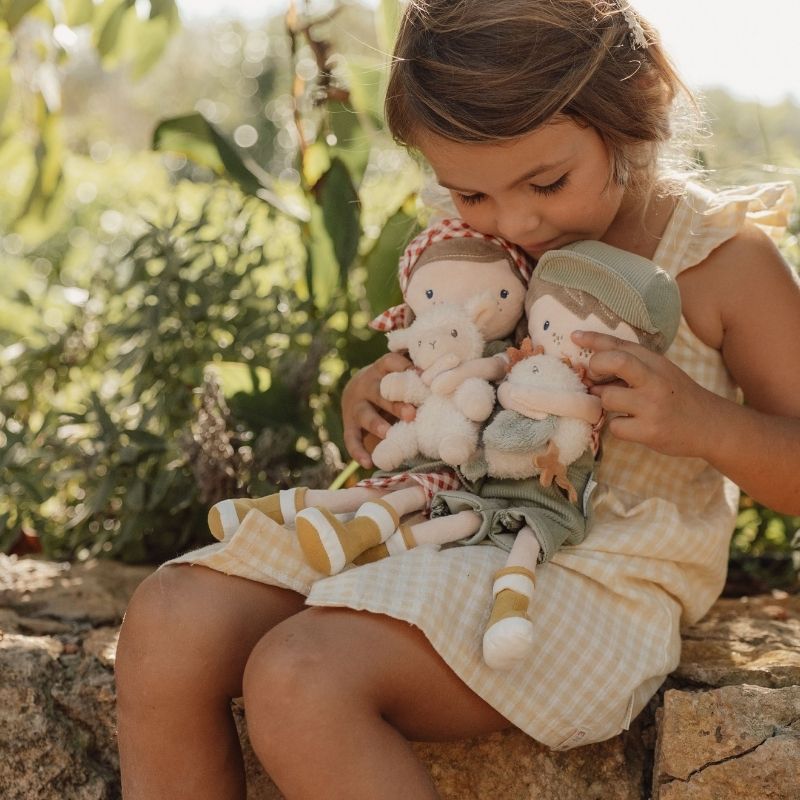 Little Dutch Cuddle Doll Farmer Jim With Chicken - 35cm