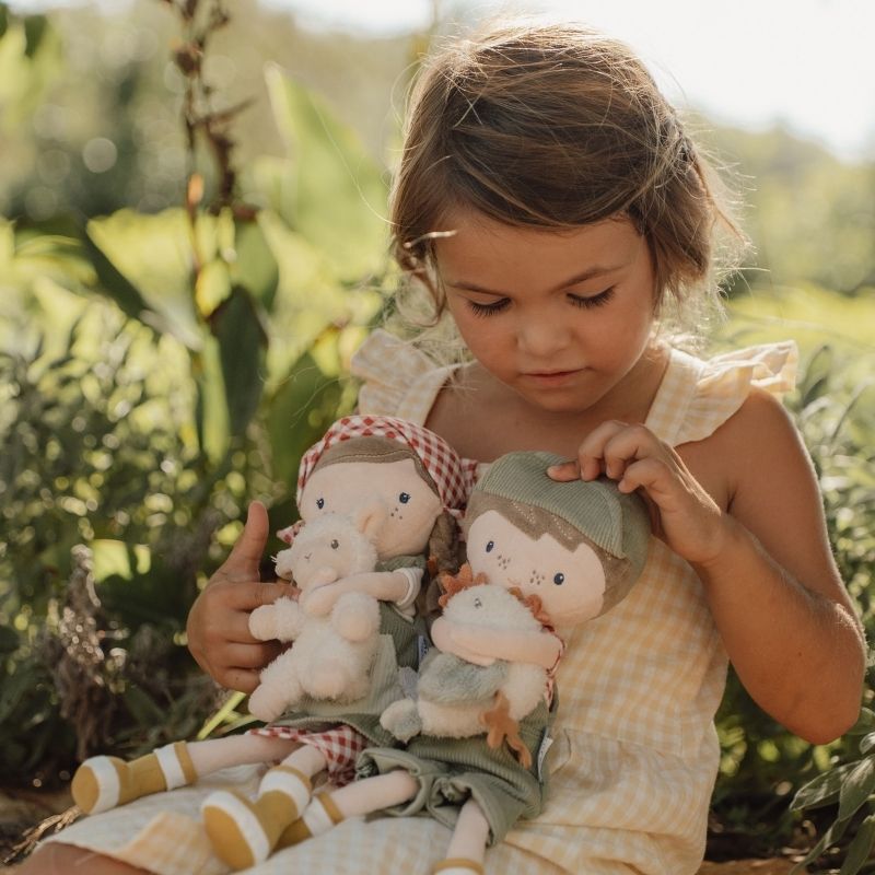 Little Dutch Cuddle Doll Farmer Jim With Chicken - 35cm