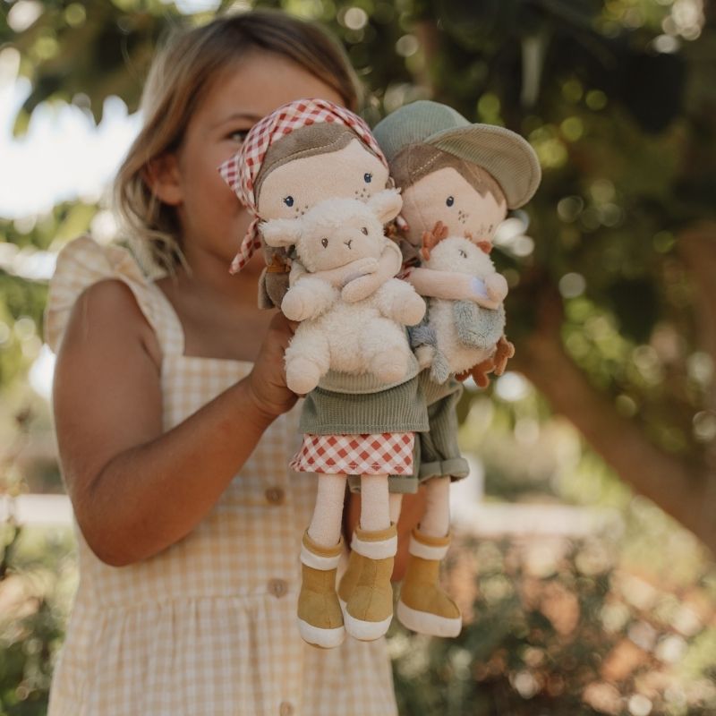 Little Dutch Cuddle Doll Farmer Jim With Chicken - 35cm