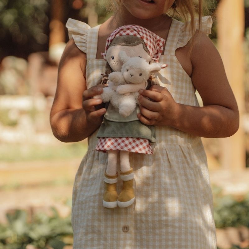 Little Dutch Cuddle Doll Farmer Rosa With Sheep - 35cm