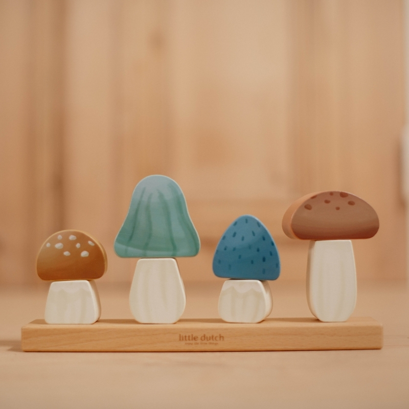 Little Dutch Mushrooms Stacking Puzzle - Forest Friends