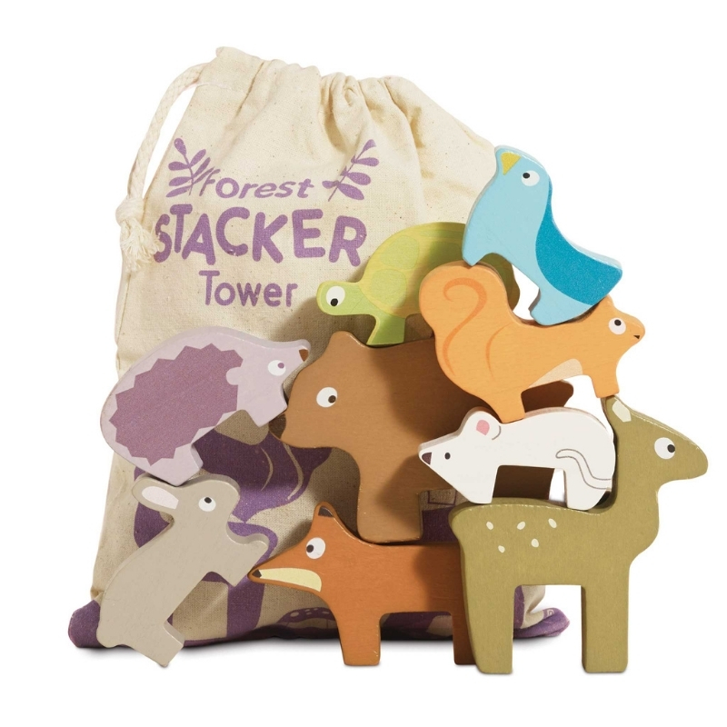 Le Toy Van Forest Stacking Animals & Bag