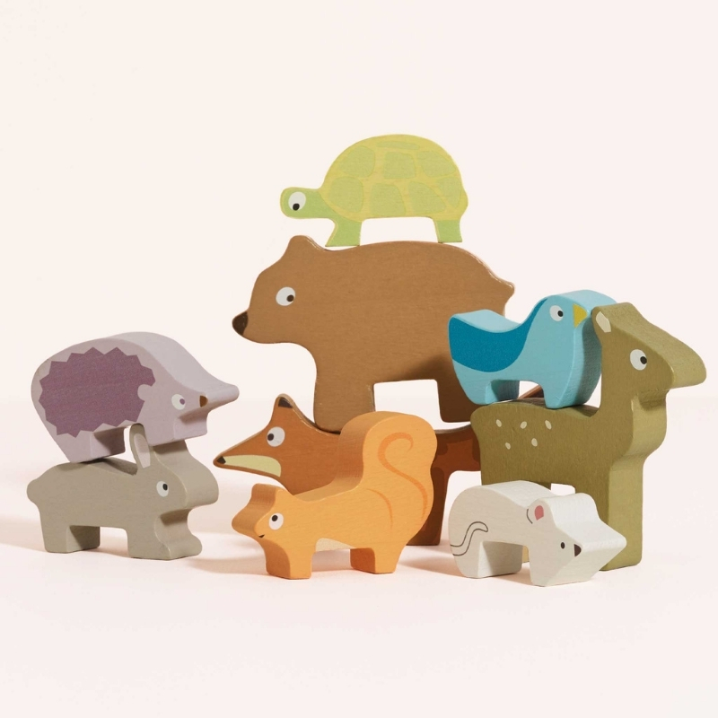 Le Toy Van Forest Stacking Animals & Bag