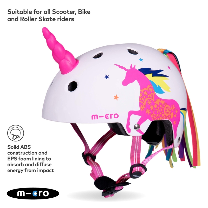 Micro Scooter Deluxe 3D Helmet - Unicorn