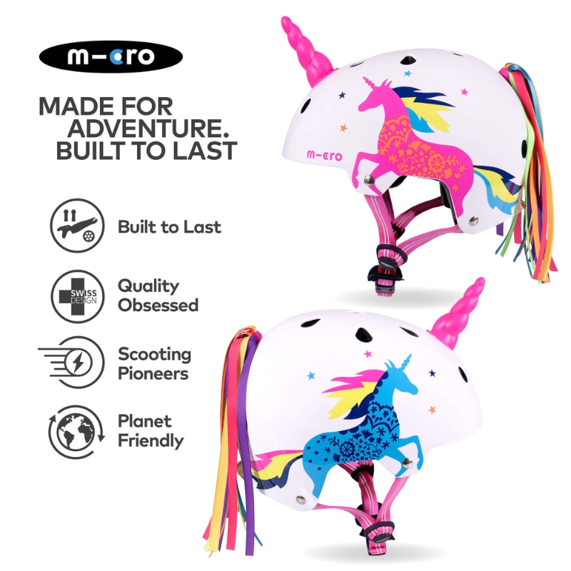 Micro Scooter Deluxe 3D Helmet - Unicorn