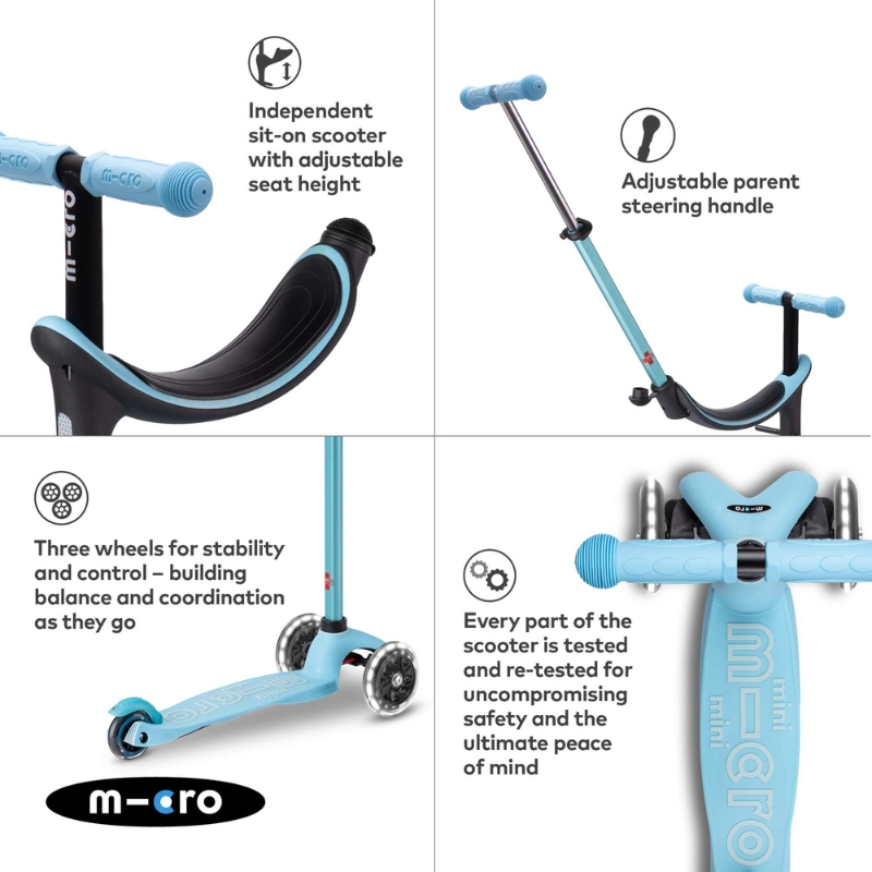 Micro Scooter Mini 2 Grow Scooter Light Blue