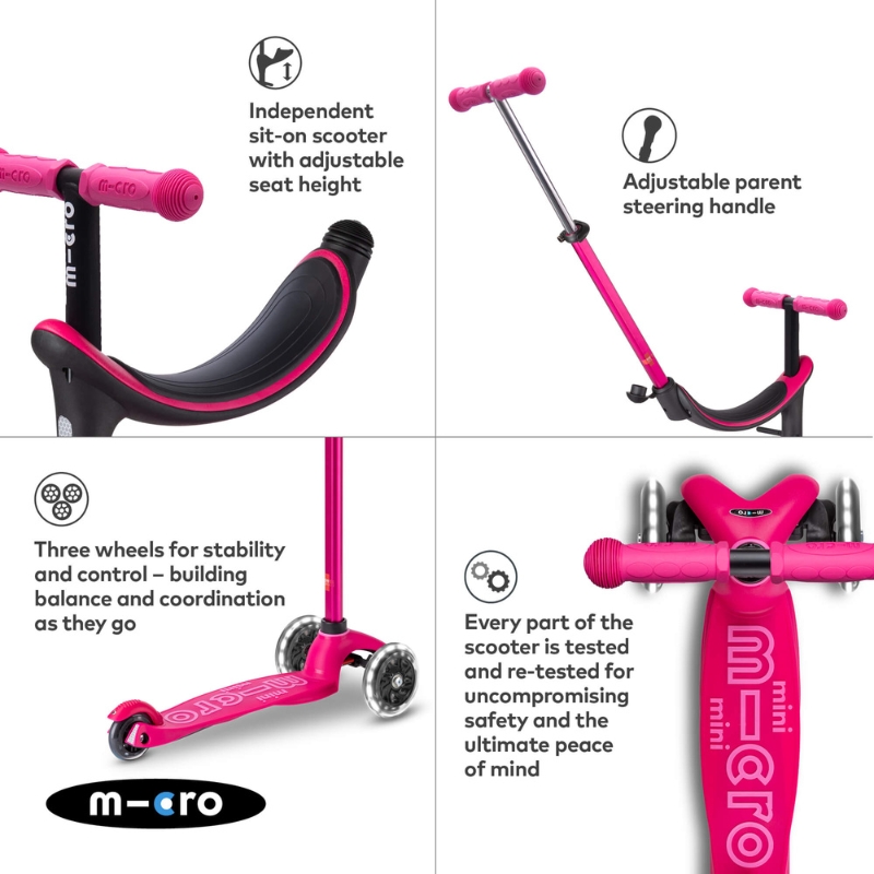 Micro Scooter Mini 2 Grow Scooter - Pink