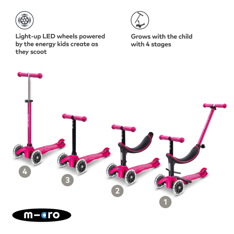 Micro Scooter Mini 2 Grow Scooter - Pink