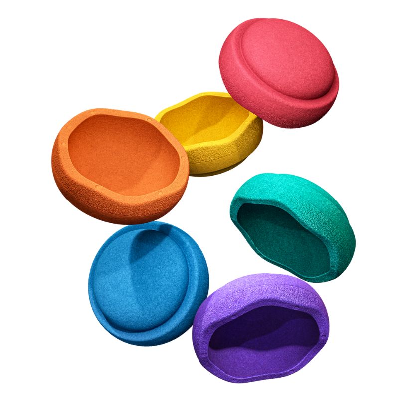 Stapelstein Stepping Stones - Rainbow Classic Set Of 6