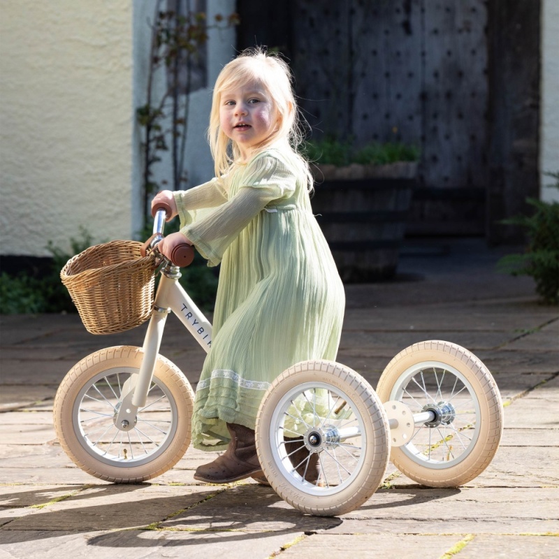 Trybike Matte 2-In-1 Balance Trike - Vintage Cream