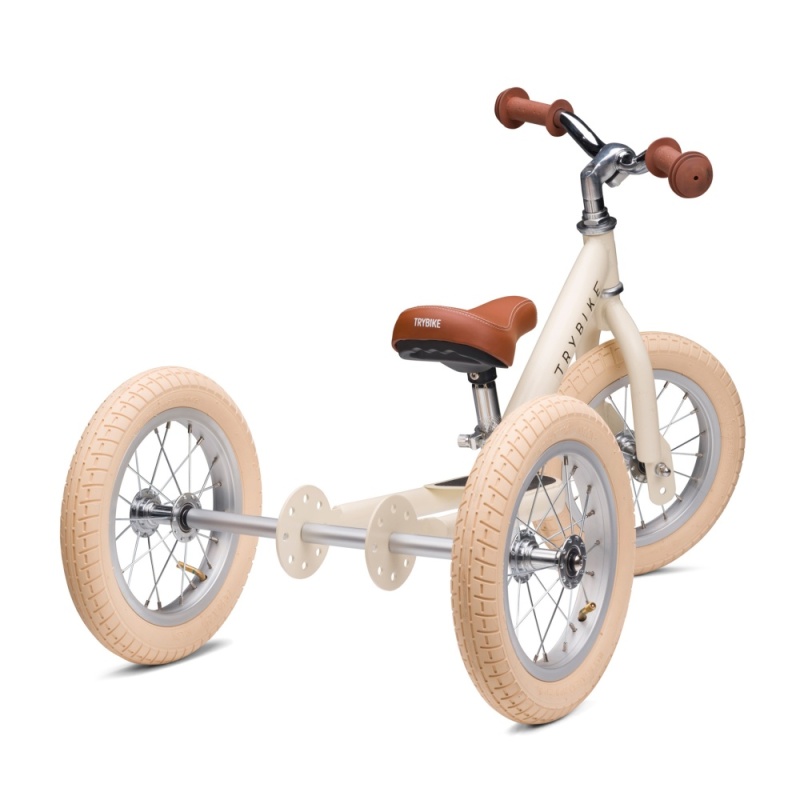 Trybike Matte 2-In-1 Balance Trike - Vintage Cream