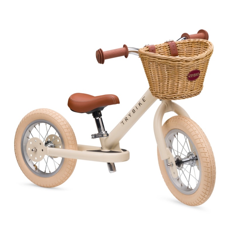 Trybike Matte 2-In-1 Balance Trike - Vintage Cream