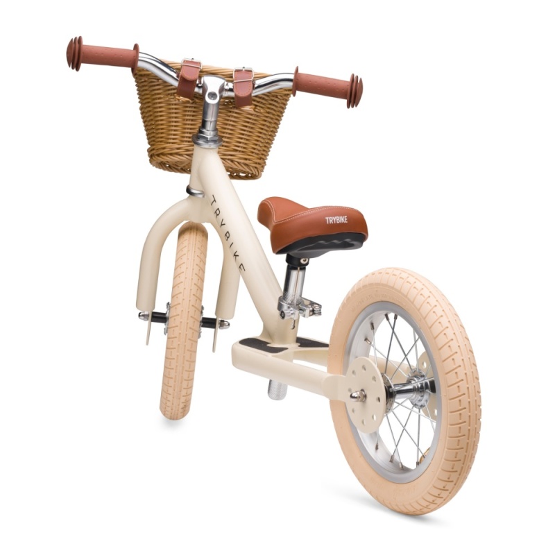 Trybike Matte 2-In-1 Balance Trike - Vintage Cream