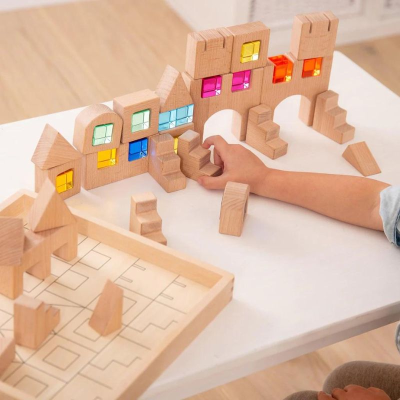 TickiT Wooden Building Gem Blocks