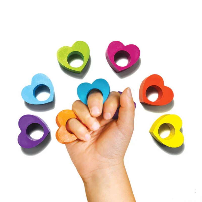 Ooly Heart Ring Crayons - Set of 6