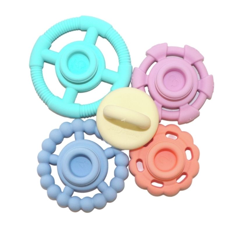 Jellystone Rainbow Stacker & Teether Toy - Pastel