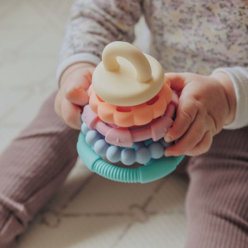 Jellystone Rainbow Stacker & Teether Toy - Pastel