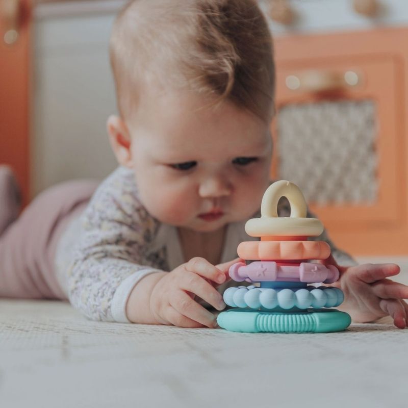 Jellystone Rainbow Stacker & Teether Toy - Pastel