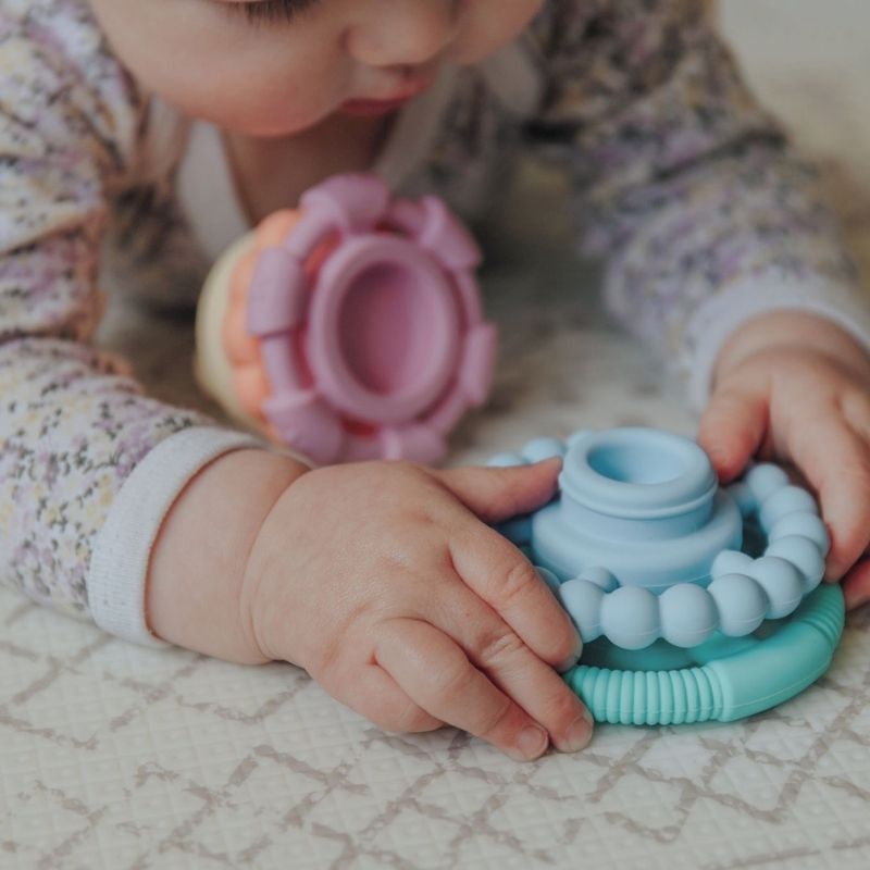 Jellystone Rainbow Stacker & Teether Toy - Pastel