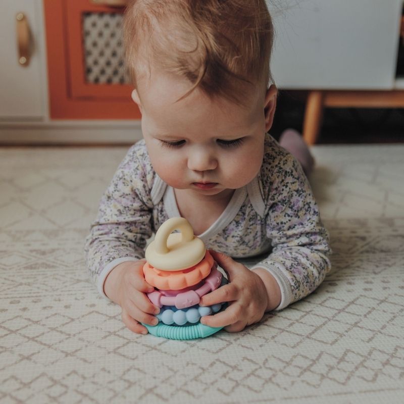 Jellystone Rainbow Stacker & Teether Toy - Pastel