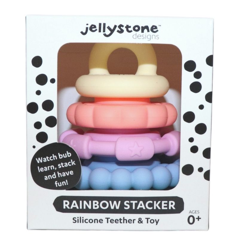 Jellystone Rainbow Stacker & Teether Toy - Pastel