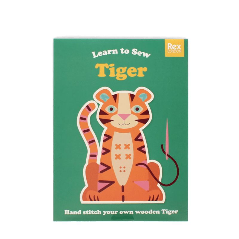 Rex London - Learn To Sew Wooden Hand-Stitch Set Tiger