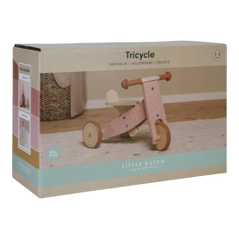 Little Dutch Wooden Tricycle - Pink | The Kid Collective