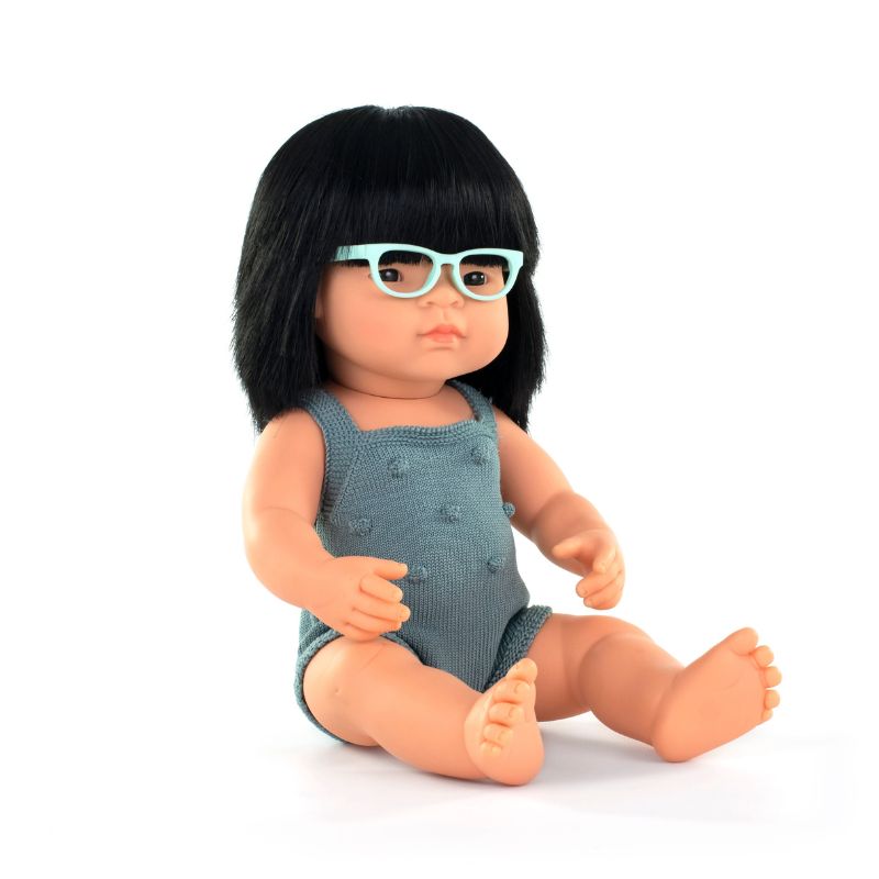 Miniland Girl Doll With Glasses - Acacia 38cm