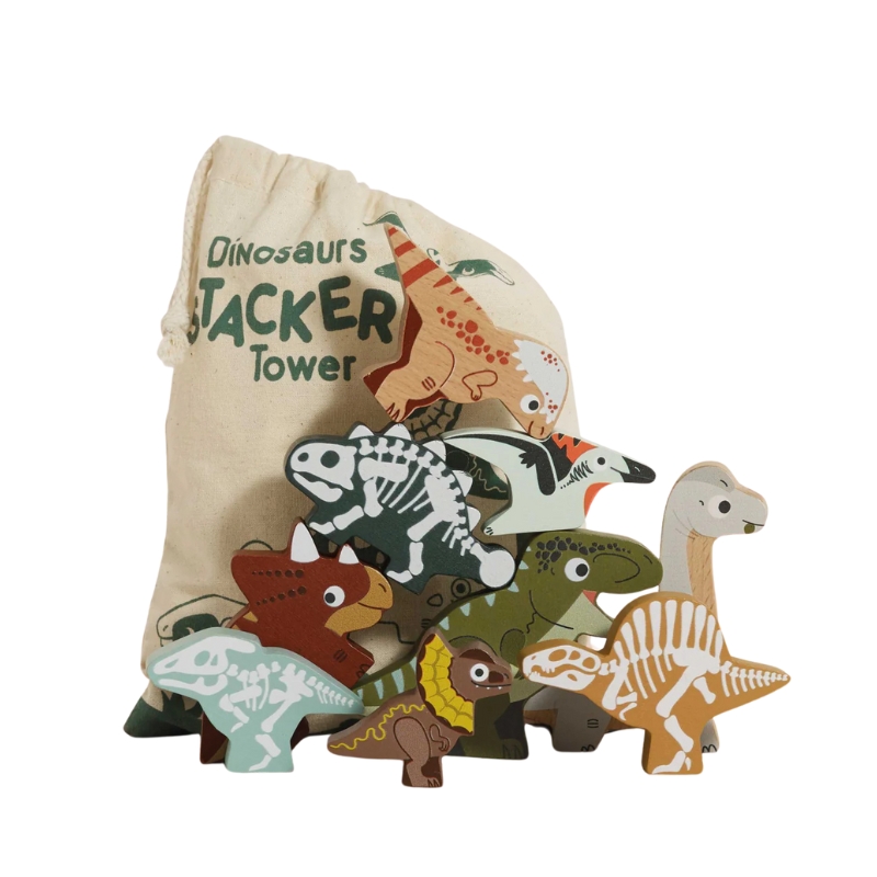 Le Toy Van Jurassic Stacking Dinosaurs & Bag