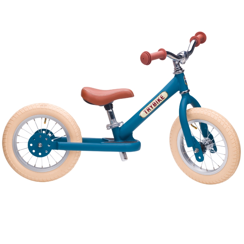 Trybike Matte 2-In-1 Balance Trike - Vintage Blue