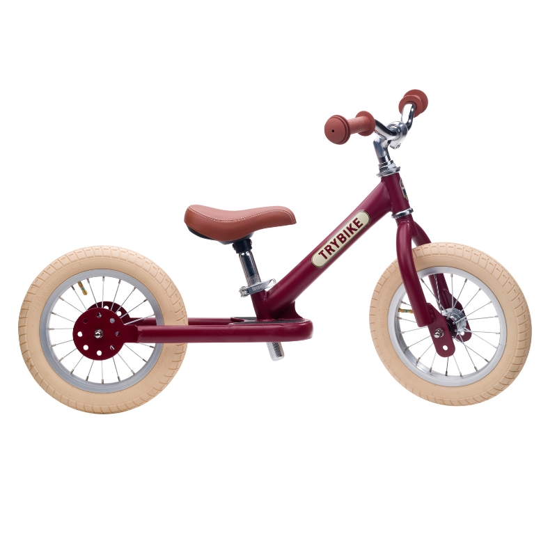 Trybike Matte 2-In-1 Balance Trike - Vintage Red