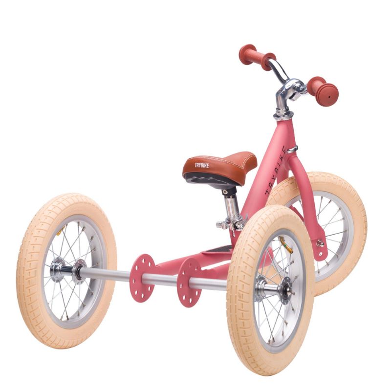 Trybike Matte 2-In-1 Balance Trike - Vintage Pink