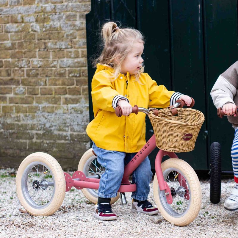 Trybike Matte 2-In-1 Balance Trike - Vintage Pink