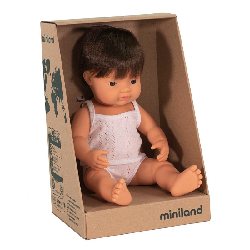 Miniland Brunette Boy Doll - Willow 38cm