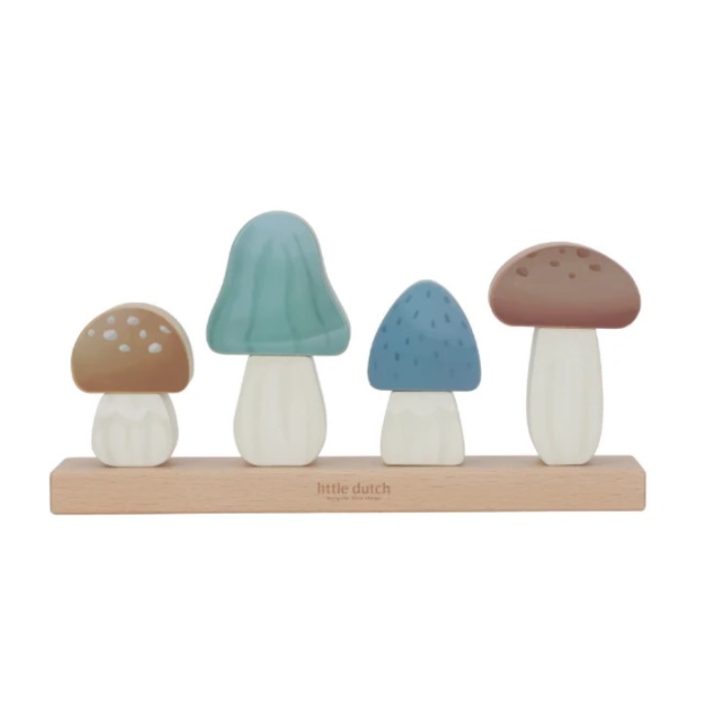 Little Dutch Mushrooms Stacking Puzzle - Forest Friends